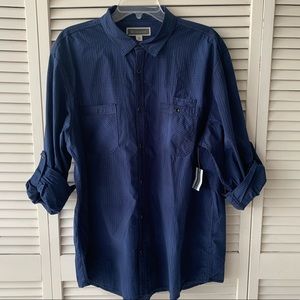 NWT INC International Concepts men’s shirt Indigo dye